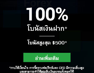 โปรโมชั่นโบนัสเงินฝาก 100% สูงสุด 500$ xm deposit bonus